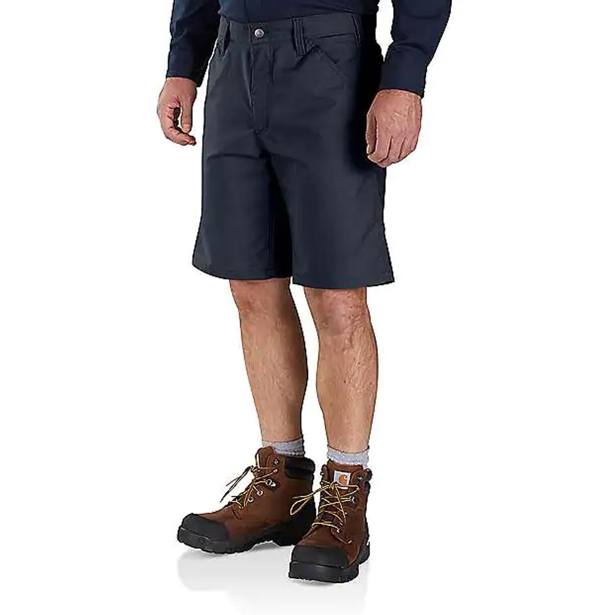 PANTALONCINO DA LAVORO IN TELA RUGGED FLEX 30CA-103111 NAVY CARHARTT