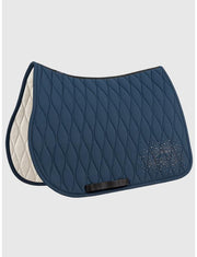 Saddle pad DRESSAGE TRAPUNTATO ALVEOLAR style ESMUNE 09EQ-B11273-DRESS 722DIPLOMATIC BLUE EQUILINE