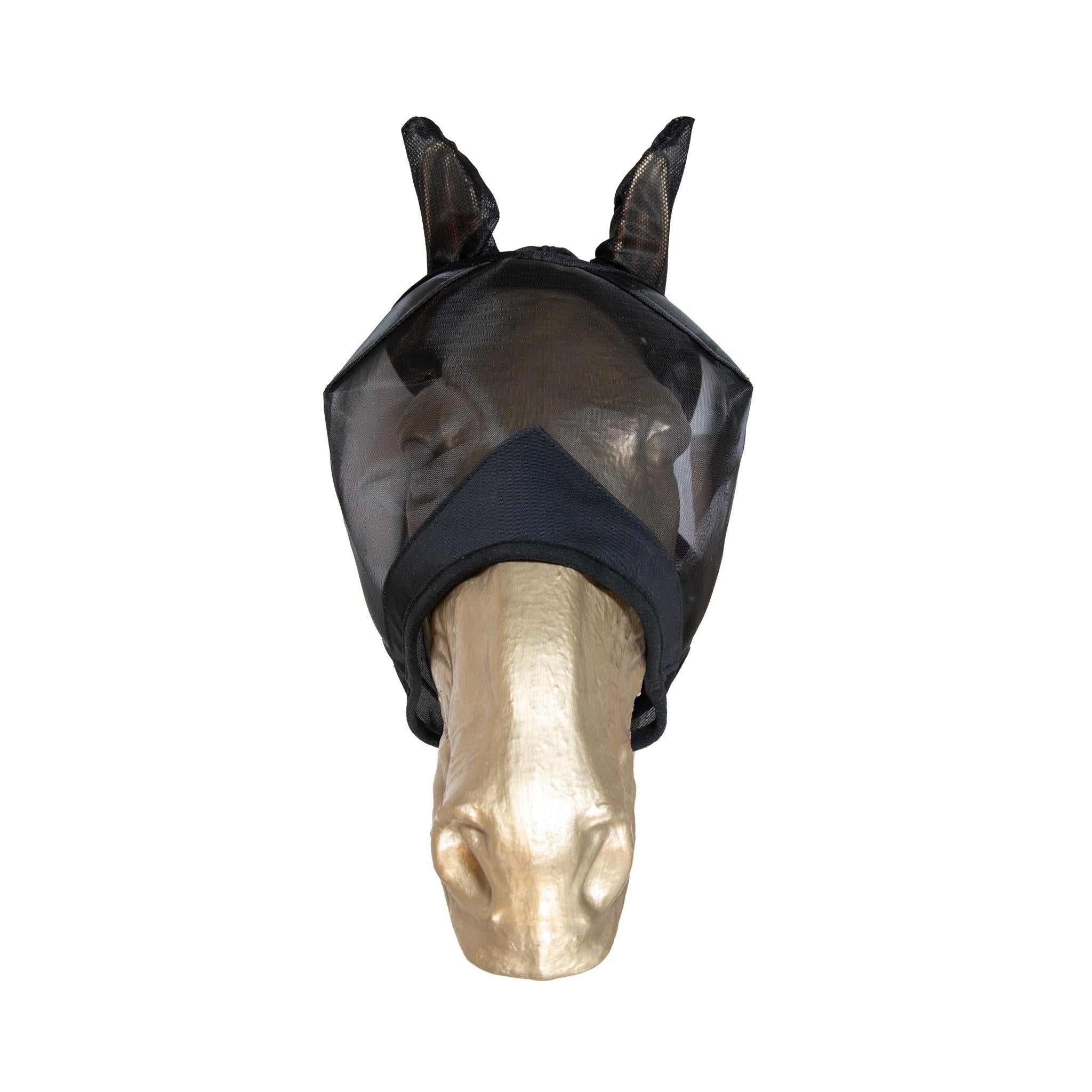 Cuffietta antimosche per cavalli modello Kopenhagen con orecchie elasticizzate: cob, verde scuro Cuffietta antimosche per cavalli modello Kopenhagen con orecchie elasticizzate: cob, verde scuro