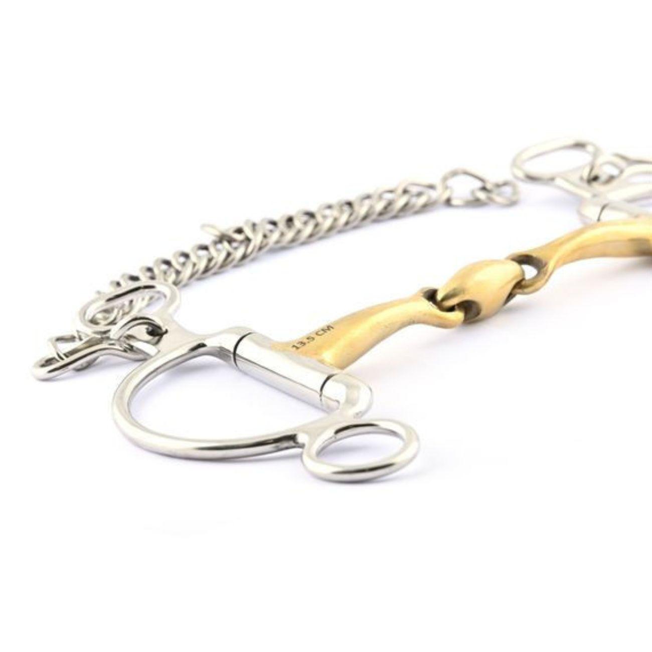 JUMP'IN FELIPE BITS FRENCH MOUTH SPEZZATO IN 3 OTTONE JUMP'IN OTTONE imboccature speciali 0101 09JU0101 OTTONE JUMP'IN