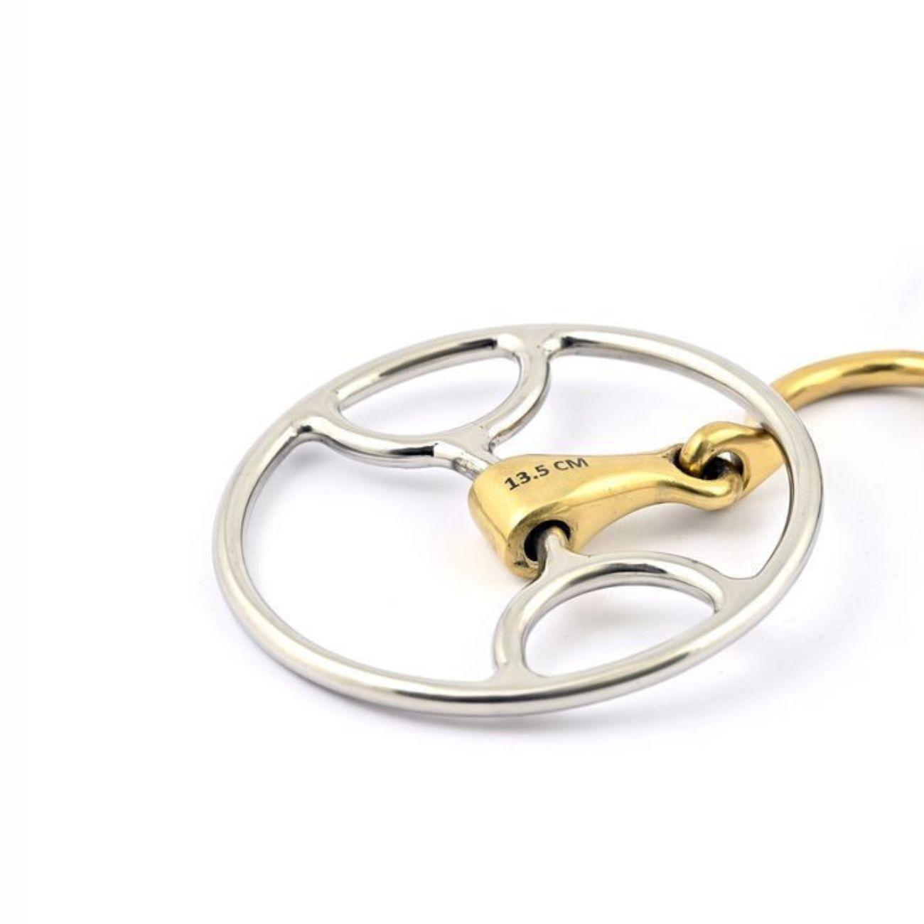 JUMP'IN FILETTO SWIVEL SPEZZATO IN 3 CON PASSALINGUA OTTONE JUMP'IN OTTONE imboccature speciali 0080P 09JU0080P OTTONE JUMP'IN