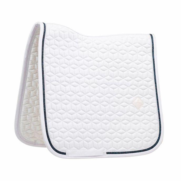 Sottosella Da Dressage Con Cordino Glitterato Kentucky Bianco/Nero 42584-DR 02-01WHITE/BLACK KENTUCKY