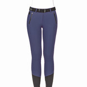 Riding breeches Woman with GRIP AL GINOCCHIO style CANTAK 09EQ-N08975 002BLU EQUILINE