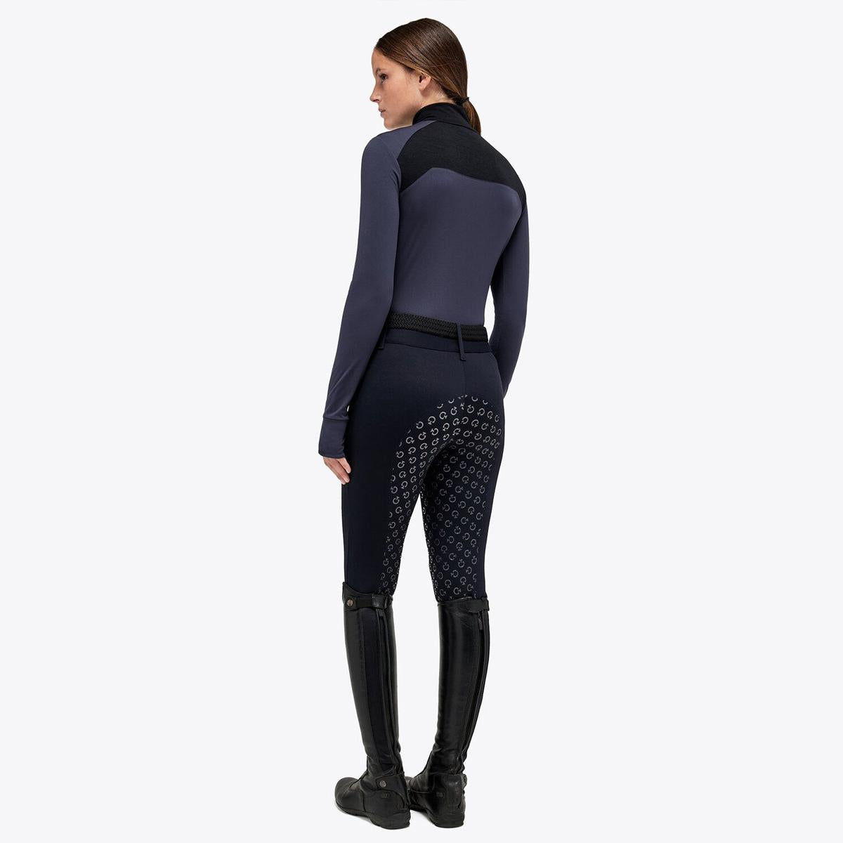 DOLCEVITA DONNA LANA TECNICA MEZZA ZIP CAVALLERIA TOSCANA 29CT-POD304PA063 7901BLU NAVY CAVALLERIA TOSCANA