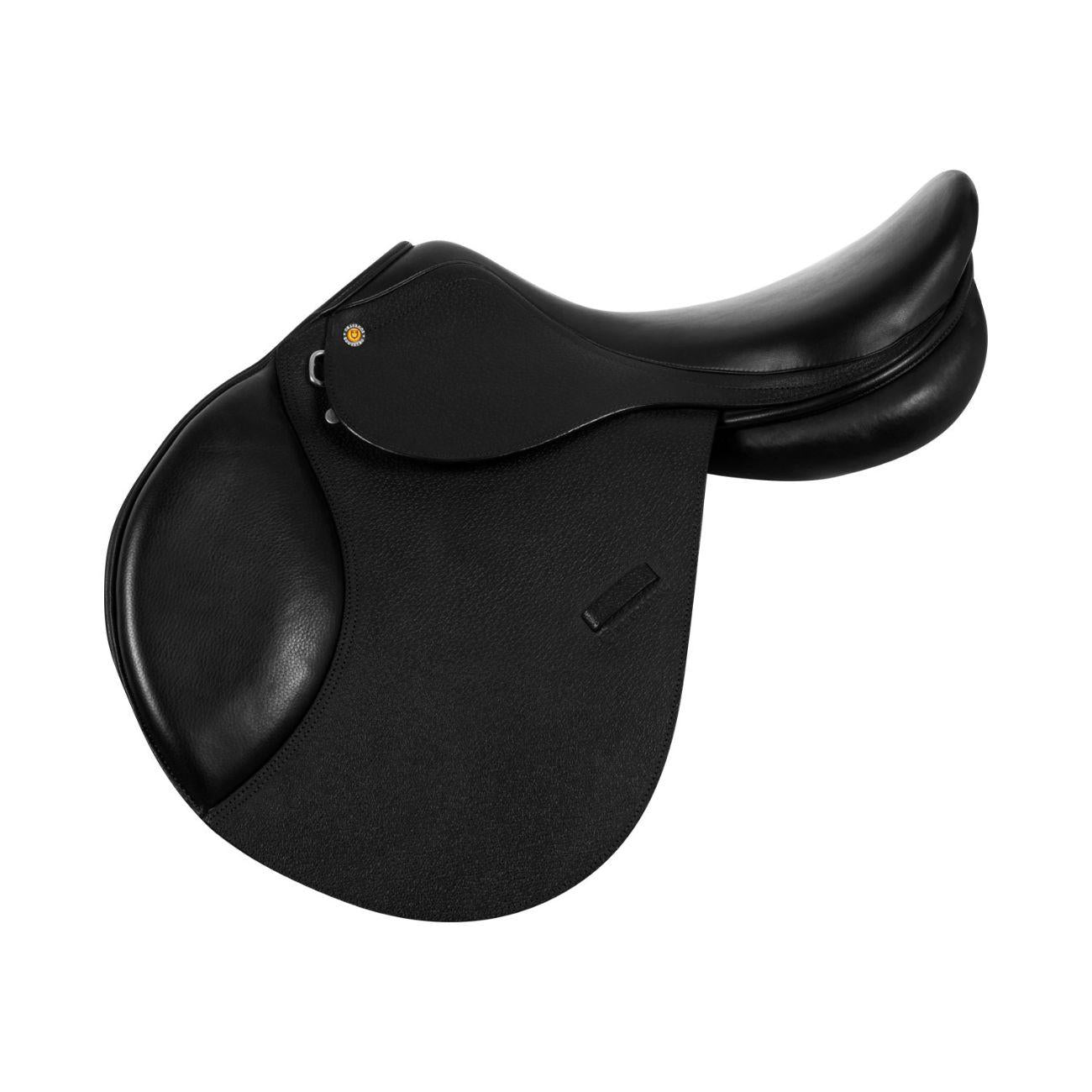 Sella Da Salto In Cuoio Martellato Equestro SE00203N BLACK EQUESTRO