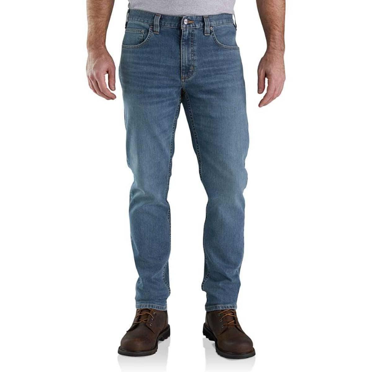 JEANS UOMO RUGGED FLEX RELAXED FIT VITA BASSA 5 TASCHE APERED CARHARTT 29CA-104960 ARCADIA CARHARTT