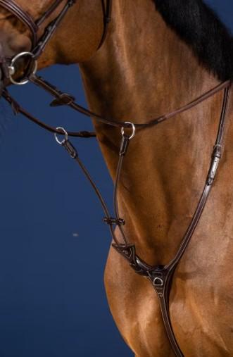 DY'ON FORCHETTA ELASTICA PER MARTINAGALA US COLLECTION Marrone MARTINGALE E FORCHETTE US07B BROWN DY'ON