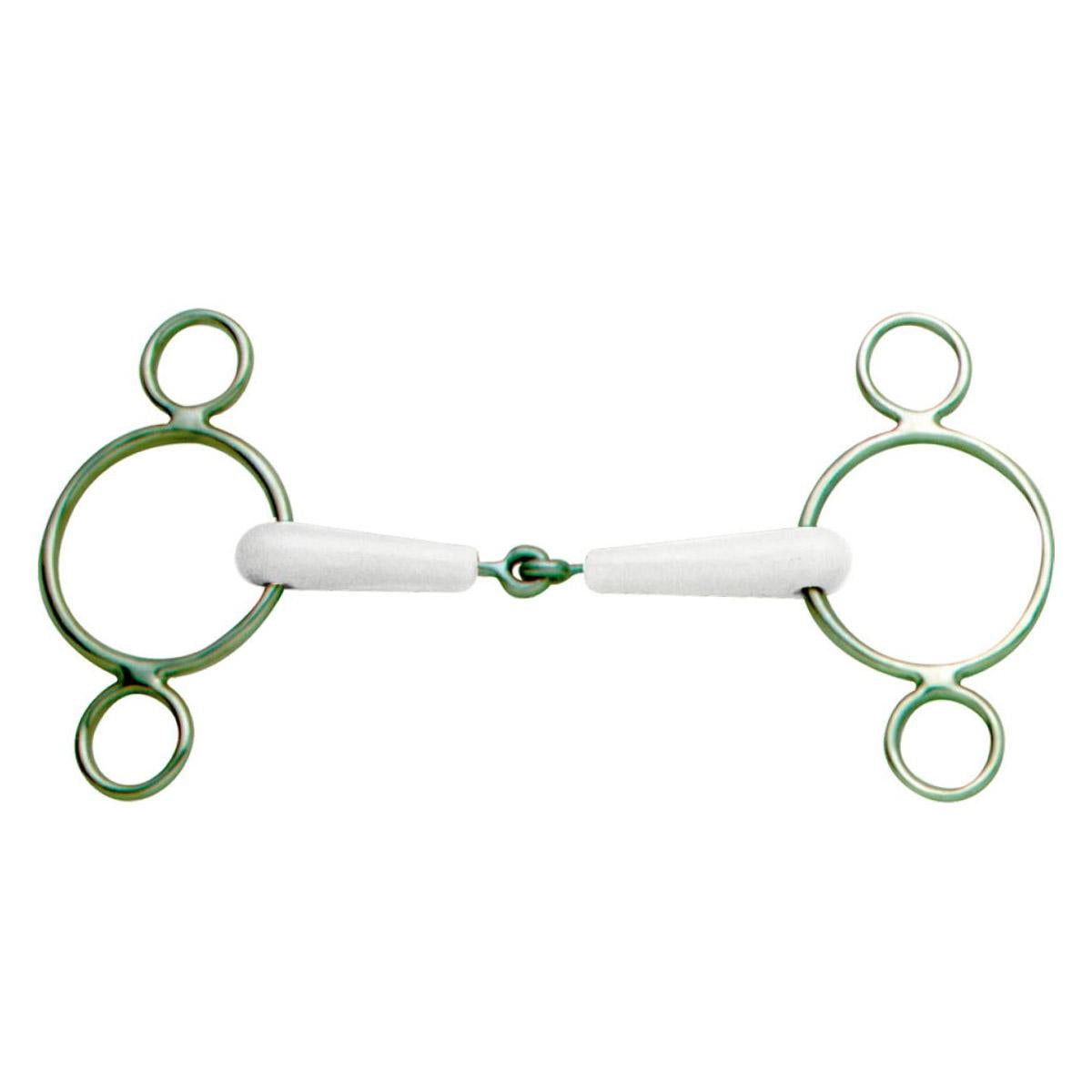 Snaffle bit PESSOA SPEZZATO in 2 CANNA GUSTO MENTA 09TA1609399 INOX DASLO