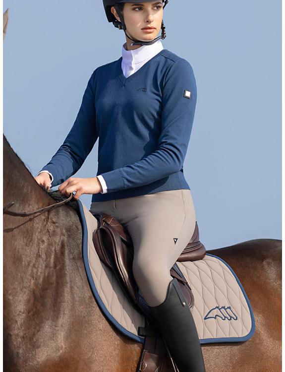 Saddle pad DRESSAGE TRAPUNTATO ALVEOLAR style ECHADE 09EQ-B11275-DRESS 280DEEP SAND EQUILINE