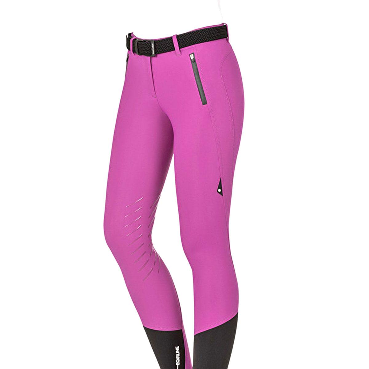 Riding breeches Woman with GRIP AL GINOCCHIO style CANTAK 09EQ-N08975 071purple EQUILINE