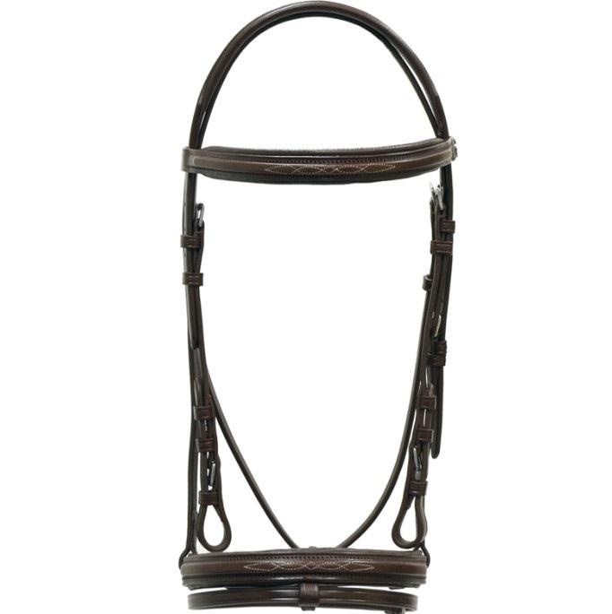 TESTIERA IN CUOIO IMBOTTITO CON RICAMI CON REDINI 09SA48529 MARRONE WINNER