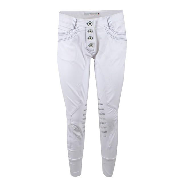 ANIMO Nascar Bianco Pantaloni Da Equitazione 10AMNASCAR BIANCO ANIMO