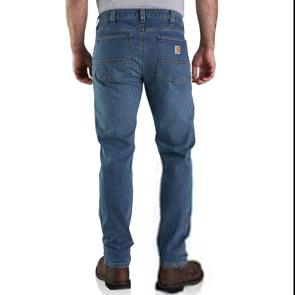 JEANS UOMO RUGGED FLEX RELAXED FIT VITA BASSA 5 TASCHE APERED CARHARTT 29CA-104960 ARCADIA CARHARTT