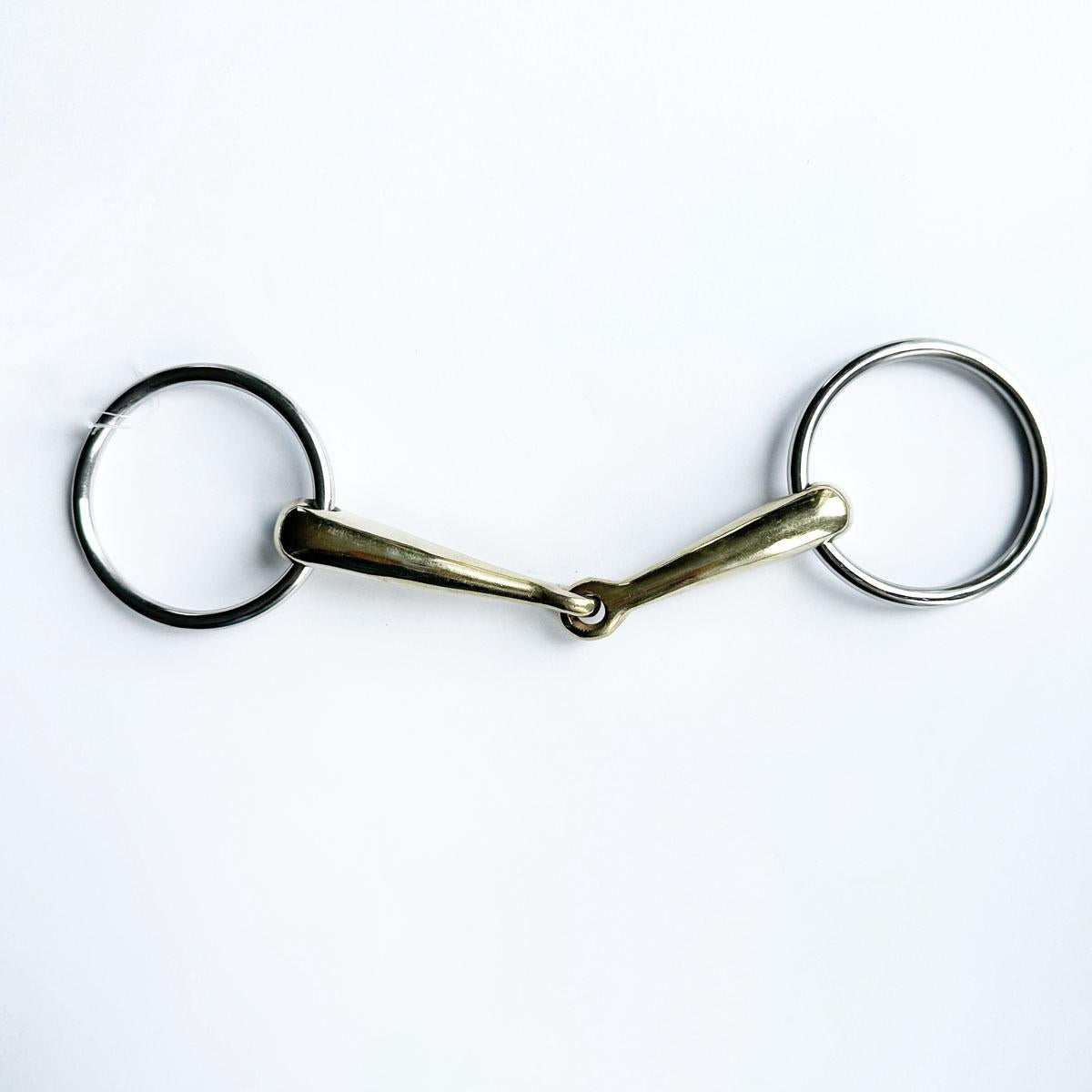 FILETTO AD ANELLI SPEZZATO IN 2 GERMAN SILVER 30MA-#8 GERMAN SILVER EQUINE HORSE