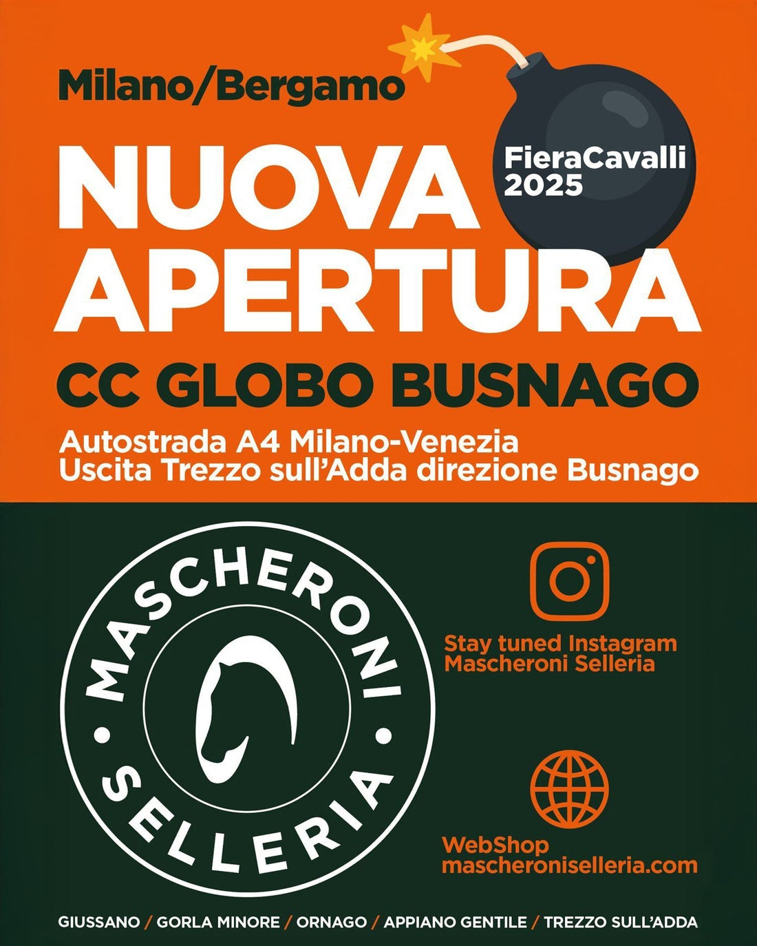 Nuova apertura: Mascheroni Selleria arriva a Trezzo D'Adda direzione Busnago