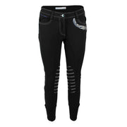 ANIMO ANIMO Nuevo Nero Pantaloni Da Equitazione 10AMNUEVO NERO 
