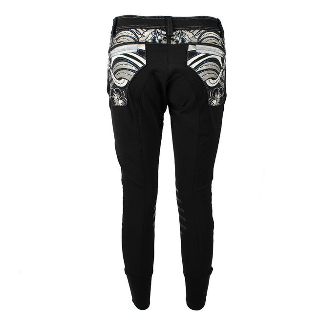 ANIMO ANIMO Nuevo Nero Pantaloni Da Equitazione 10AMNUEVO NERO 