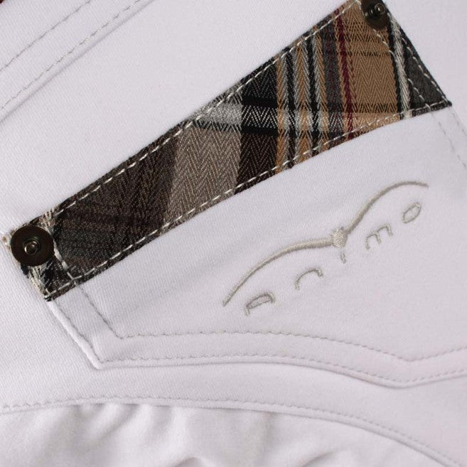 ANIMO ANIMO Nai V 02 Bianco Pantaloni Da Equitazione 12AMNAIVA 02BIANCO. 