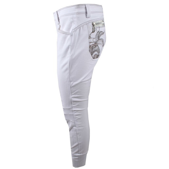 ANIMO ANIMO Nastro 02 Bianco Pantaloni Da Equitazione 12AMNASTRO 02BIANCO. 