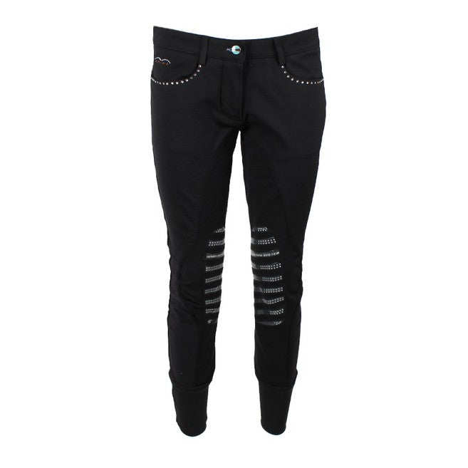 ANIMO ANIMO Nosi Nero Pantaloni Da Equitazione 12AMNOSI 01NERO 