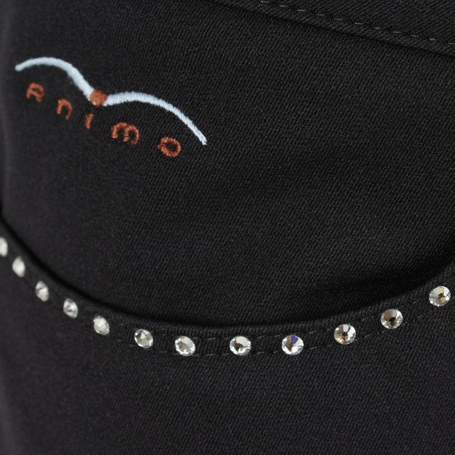 ANIMO ANIMO Nosi Nero Pantaloni Da Equitazione 12AMNOSI 01NERO 