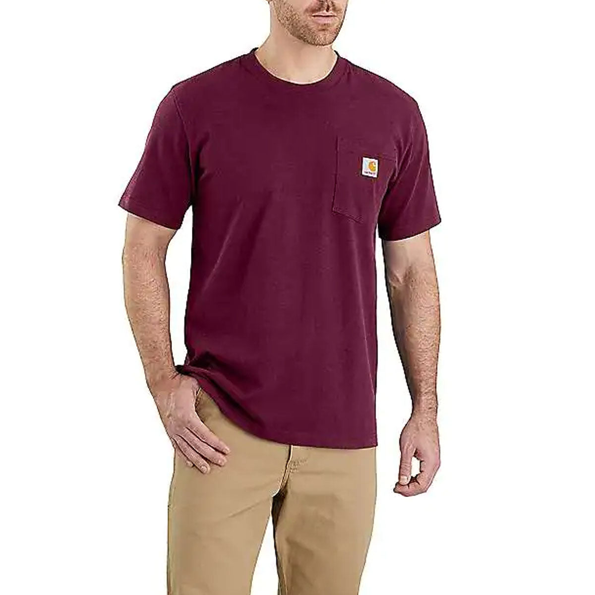CARHARTT Carhartt Relaxed Fit Heavyweight Pocket T-Shirt Port Royale t-shirt in jersey pesante 29CA-103296 PORT 