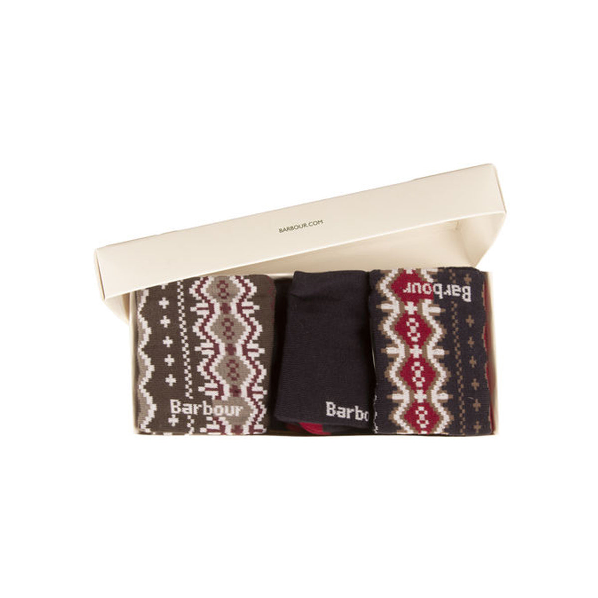 BARBOUR Barbour Gift Set Uomo Fairisle Box Calze Multicolor 31BA-MGS0080MGS RE75 CRANBERRY/BLACK SLATE MIX 