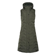 KINGSLAND KINGSLAND SMANICATO LUNGO DA DONNA CON CAPPUCCIO FULL ZIP EMILY Verde gilet da equitazione 31KING-2330163281 5015GREEN BELUGA 