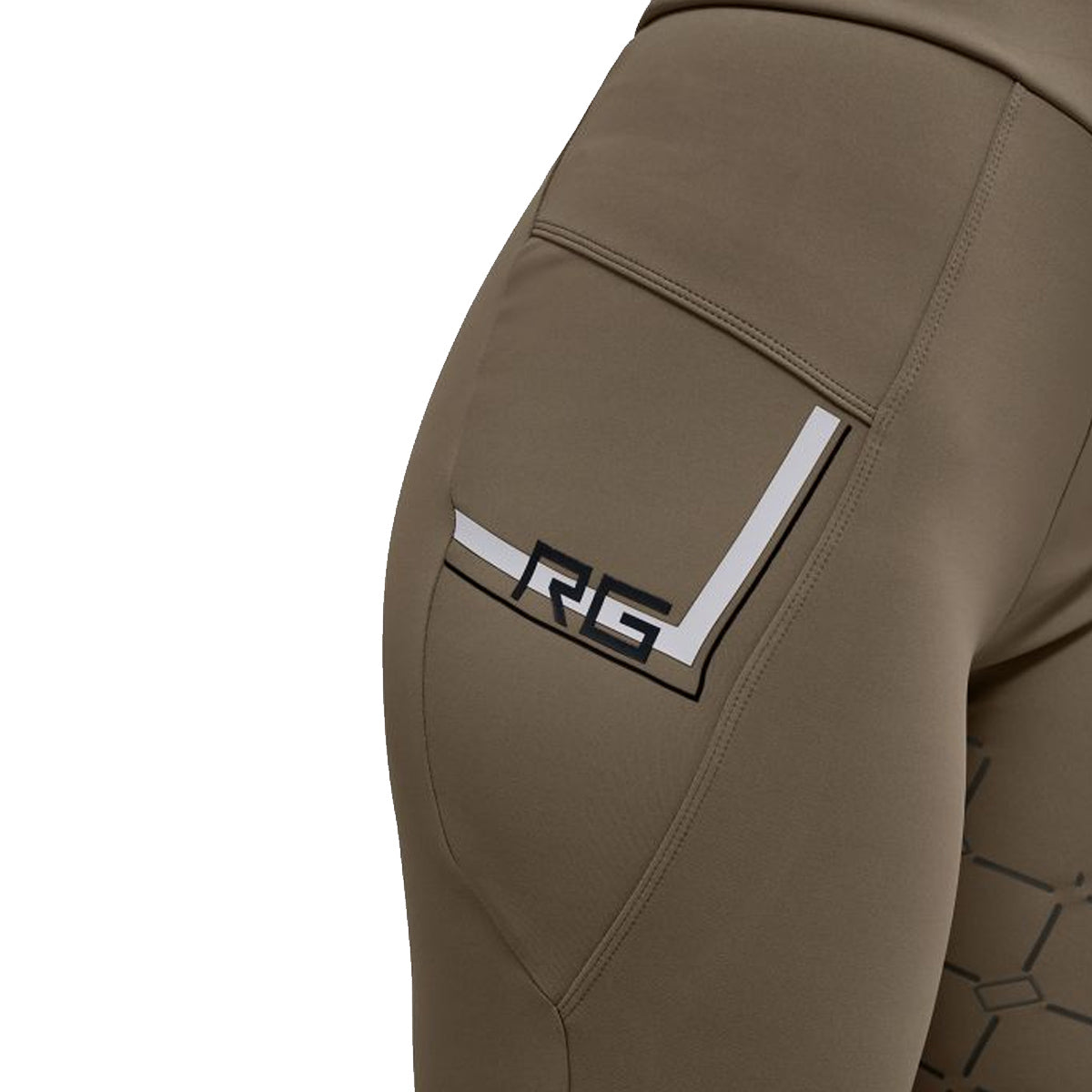 RG - CT RG - CT LEGGINGS DONNA CON GRIP AL GINOCCHIO E TASCA Verde PANTALONI DA EQUITAZIONE 31RG-BRW010JS003 5500 VERDE BANDIERA 