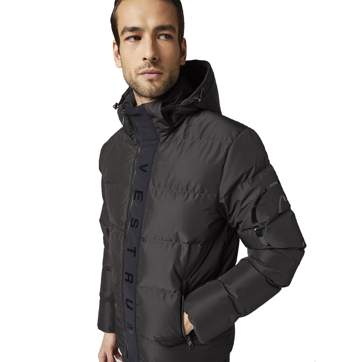VESTRUM PIUMINO UOMO FULL ZIP CON CAPPUCCIO CALIZZANO 31VE-M3098_20106 00088GRIGIO SCURO 