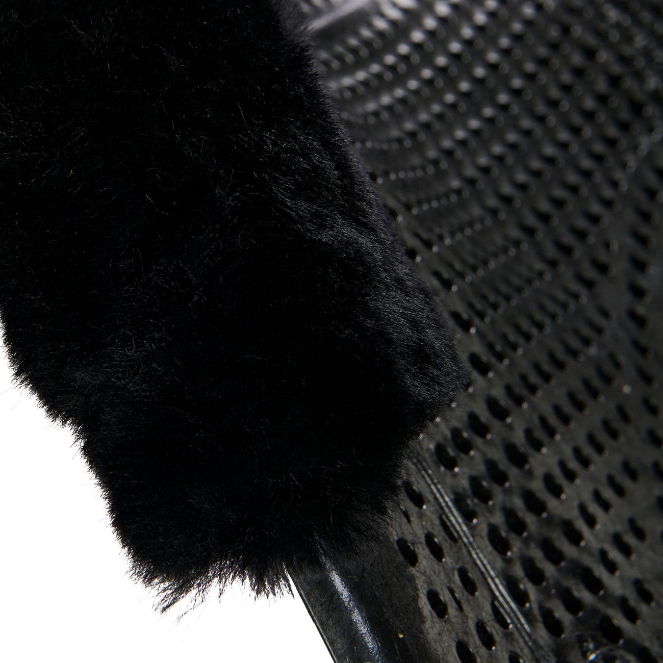ACAVALLO Gel NS-S Classic-S Cut Out Flat Nero AC168 BLACK SHEEPSKIN BLACK 
