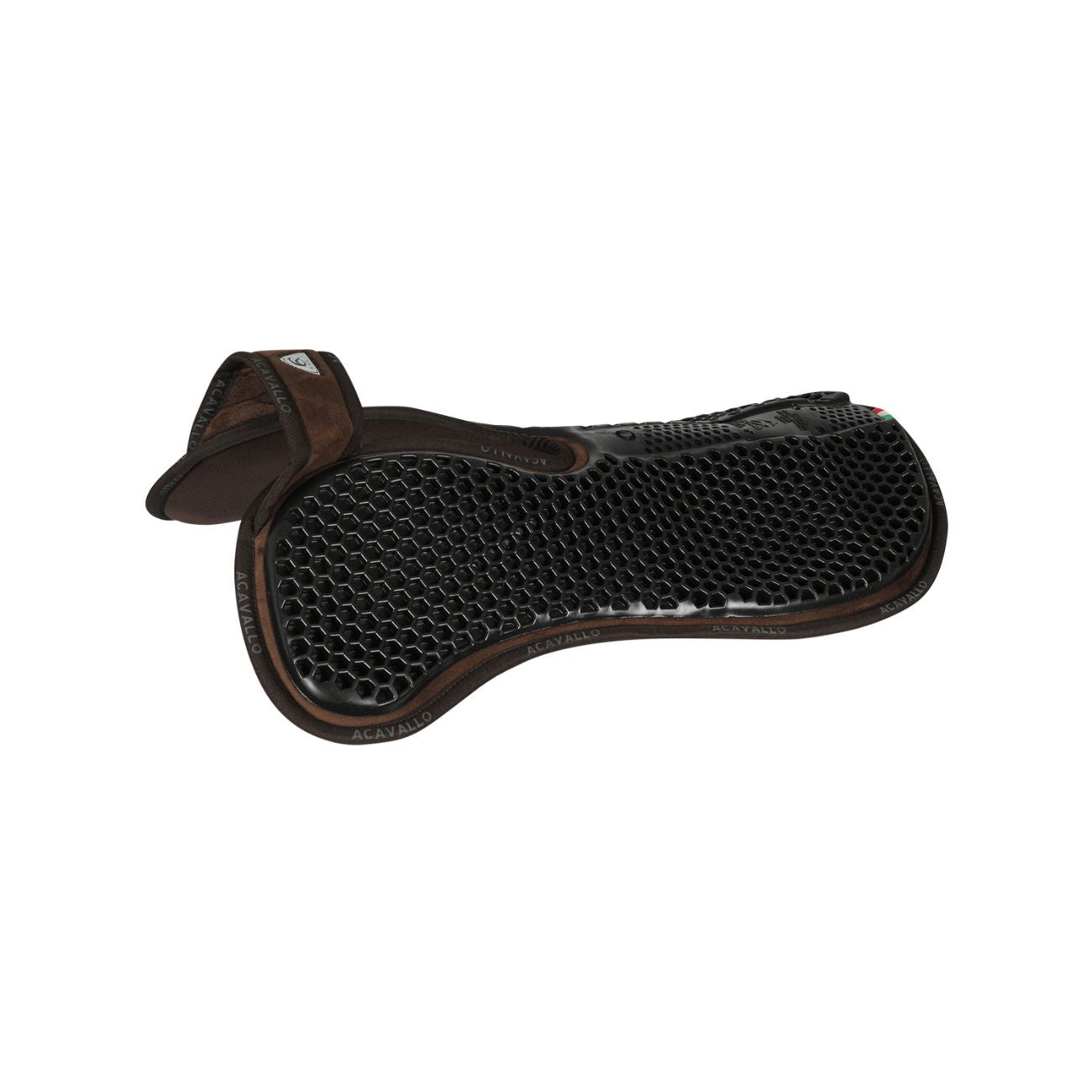 ACAVALLO Compensatore MF WFS Withers Free Con Camoscio E Gel Hexagonal Flat Marrone AC215 BROWN 