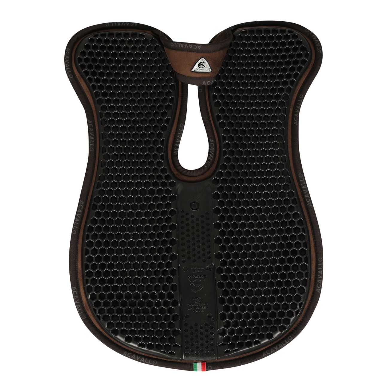 ACAVALLO Compensatore MF WFS Withers Free Con Camoscio E Gel Hexagonal Flat Marrone AC215 BROWN 