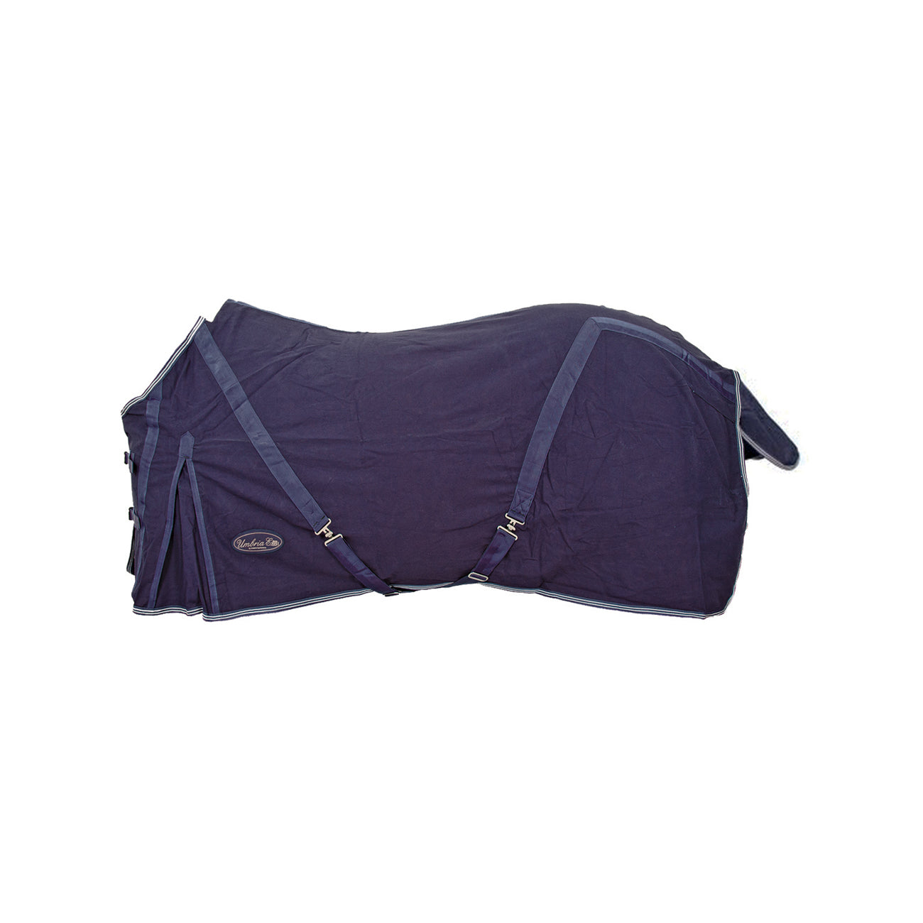 AMAHORSE AMAHORSE COPERTA IN COTONE CINGHIE INCROCIATE MOD.MALAGA Blu COPERTE DA PADDOCK 09AMA-CO00010 09AMA-CO00010 NAVY 