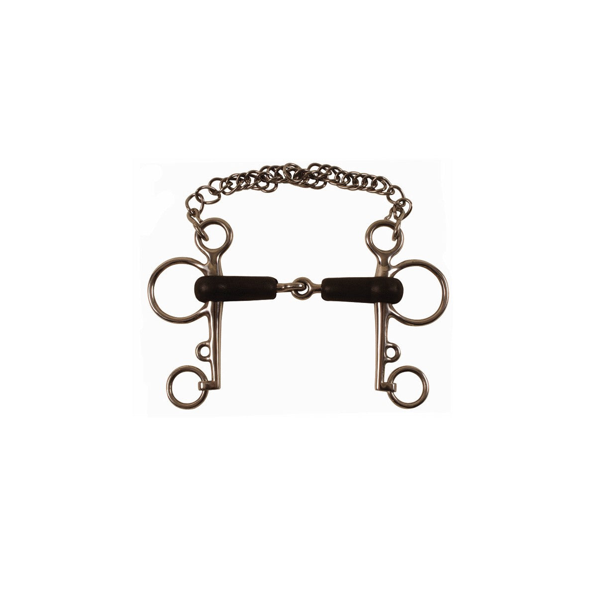 AMAHORSE AMAHORSE PELHAM ASTE CORTE SNOD.RIVESTITO GOMMA Argento PELHAM 09UMMO00093 09UMMO00093 INOX 