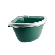 AMAHORSE Mangiatoia Angolare In Plastica Con Bordo In Ferro Amahorse VA00040 VERDE 