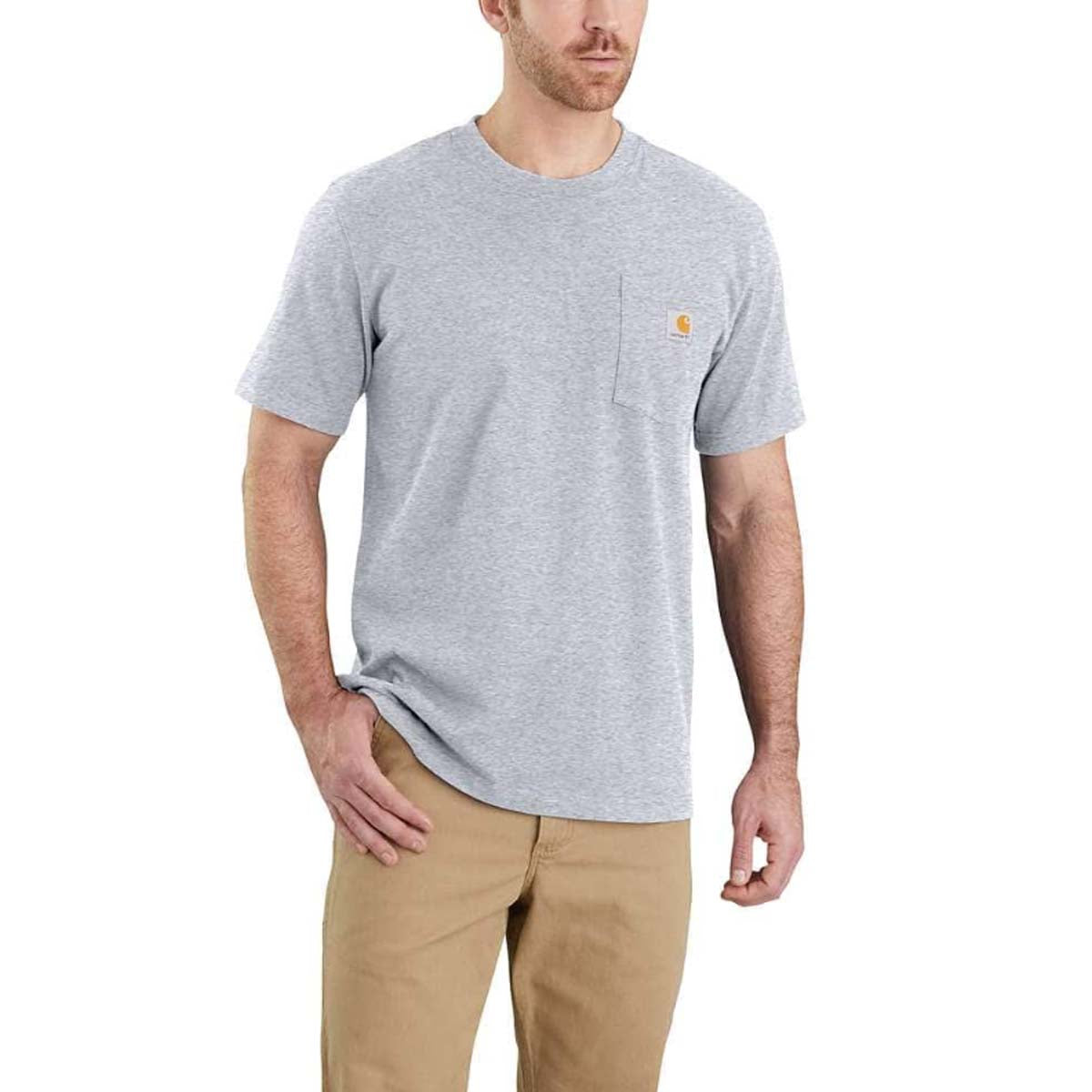 CARHARTT Carhartt Relaxed Fit Heavyweight Pocket T-Shirt Grey t-shirt in jersey pesante 29CA-103296 GREY 