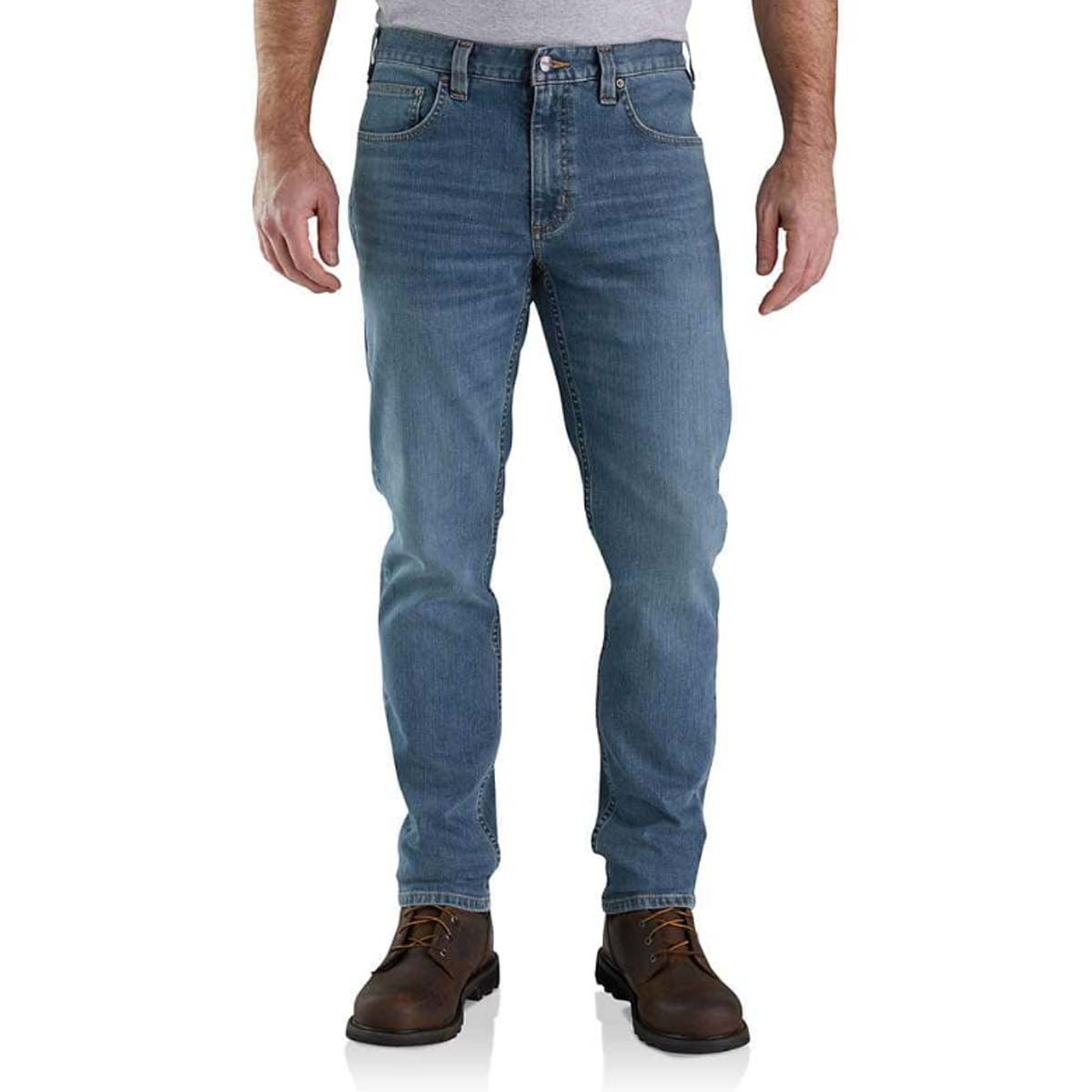 CARHARTT Carhartt Rugged Flex Low Rise 5-Pocket Tapered Jean Jeans jeans 5 tasche in denim stretch a vita bassa e gamba affusolata 29CA-104960 ARCADIA 