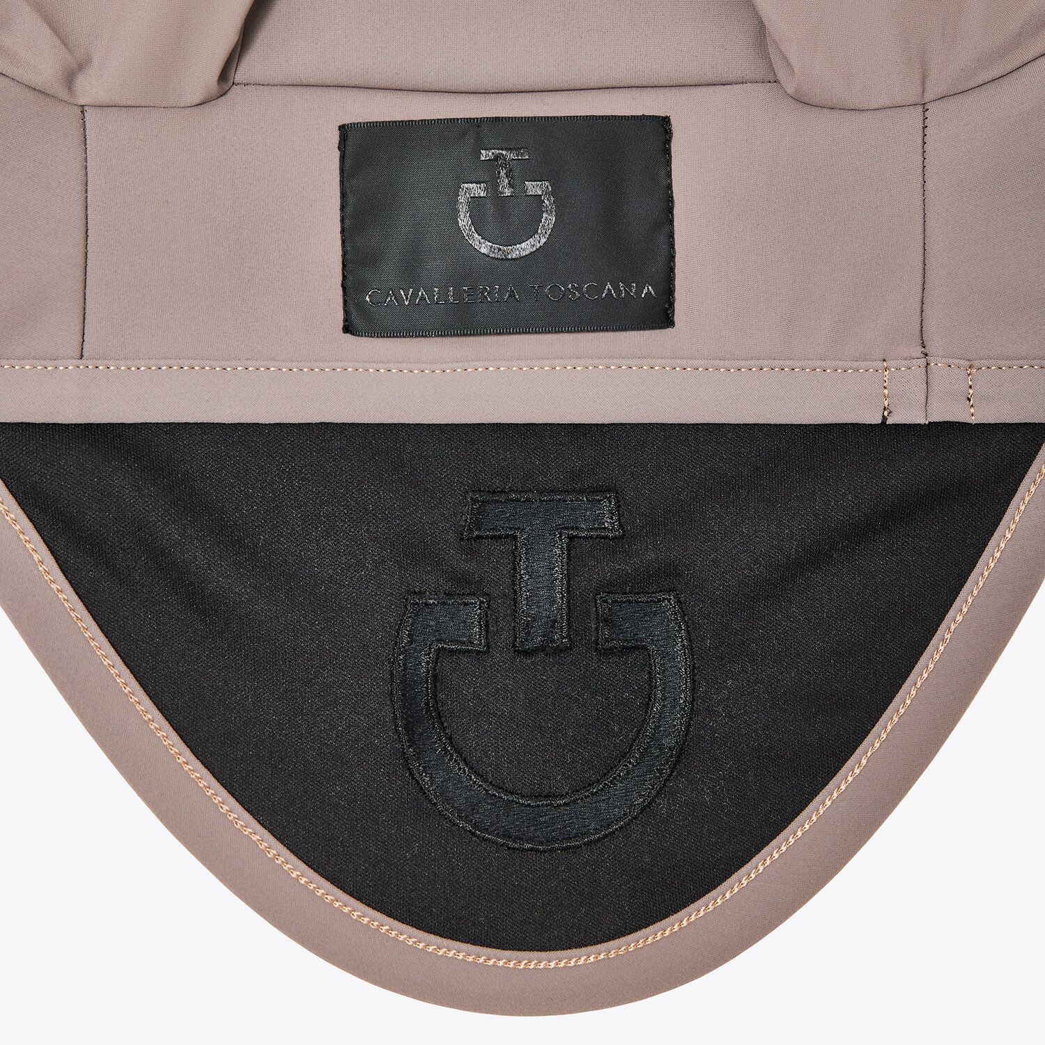 CAVALLERIA TOSCANA Cuffietta Antimosche Con Logo Cavalleria Toscana Tortora 09CT-CUF043JE010 8960TAUPE 