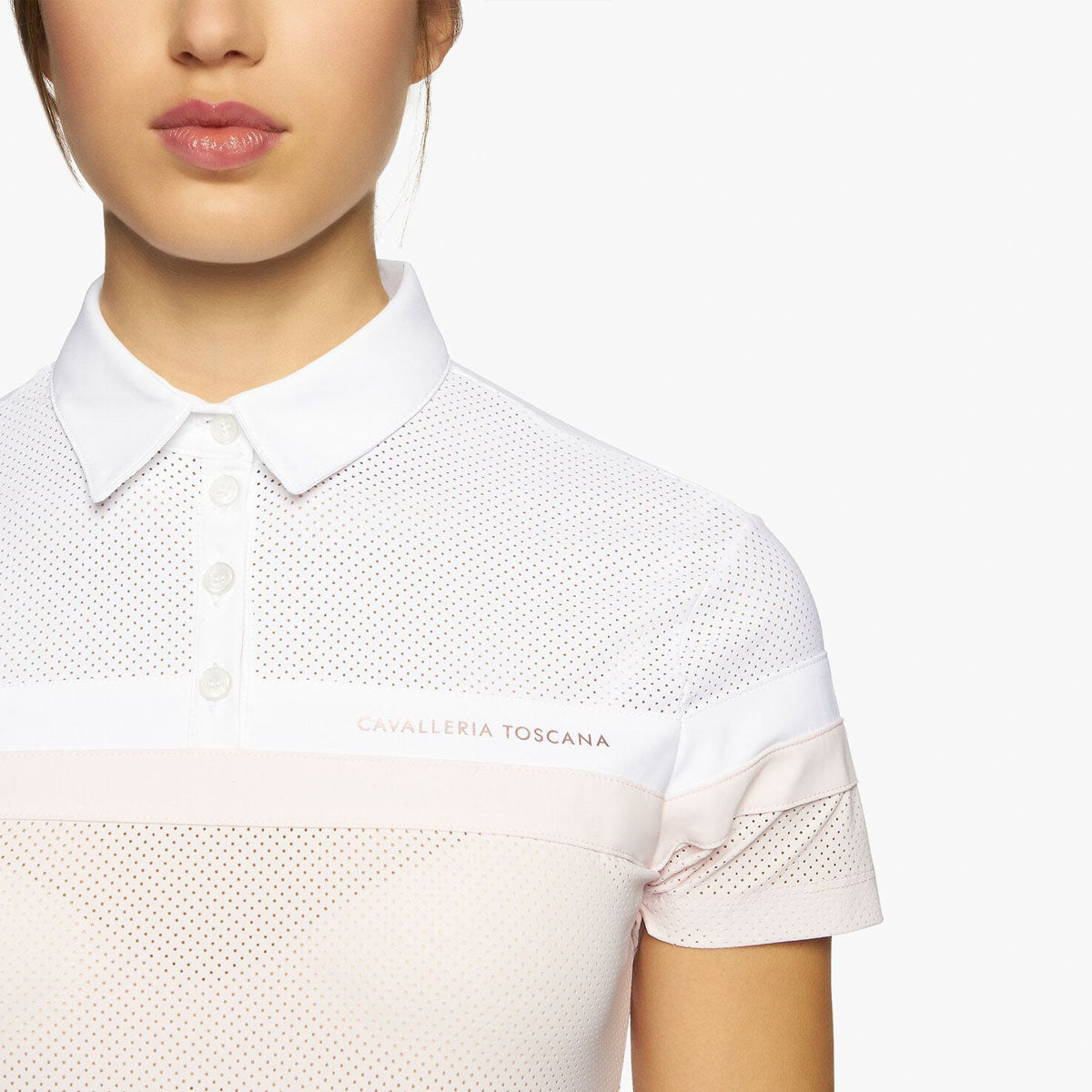 CAVALLERIA TOSCANA Cavalleria Toscana Polo E Camicie 09TC-POD294JF022 Bianco 09TC-POD294JF022 BIANCO ROSA 