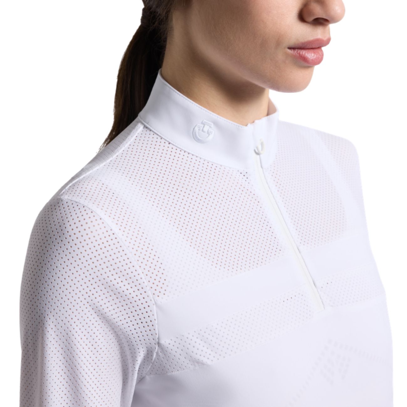 CAVALLERIA TOSCANA Camicia Da Concorso Donna Traforata CAD297JE022 BIANCO 