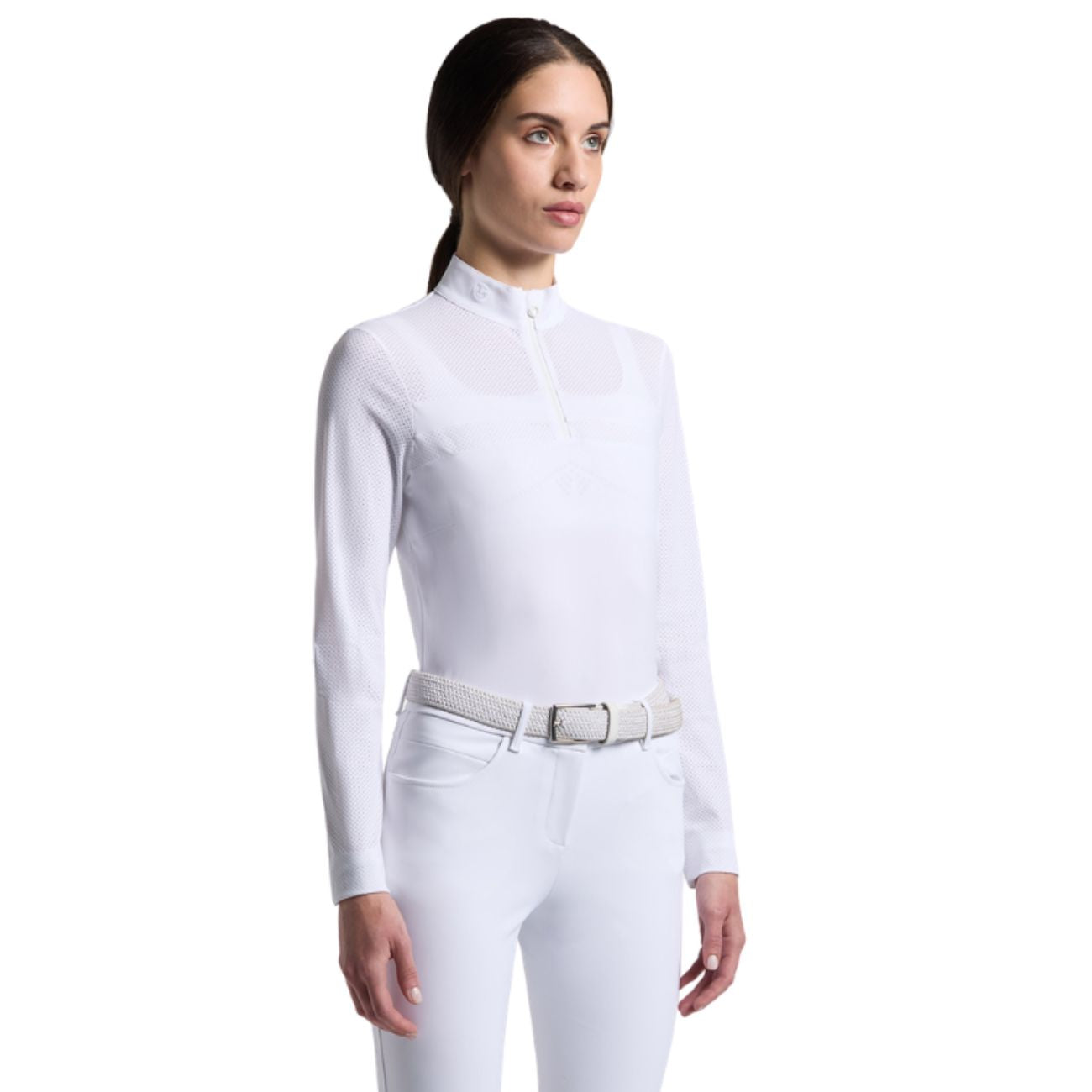 CAVALLERIA TOSCANA Camicia Da Concorso Donna Traforata CAD297JE022 BIANCO 