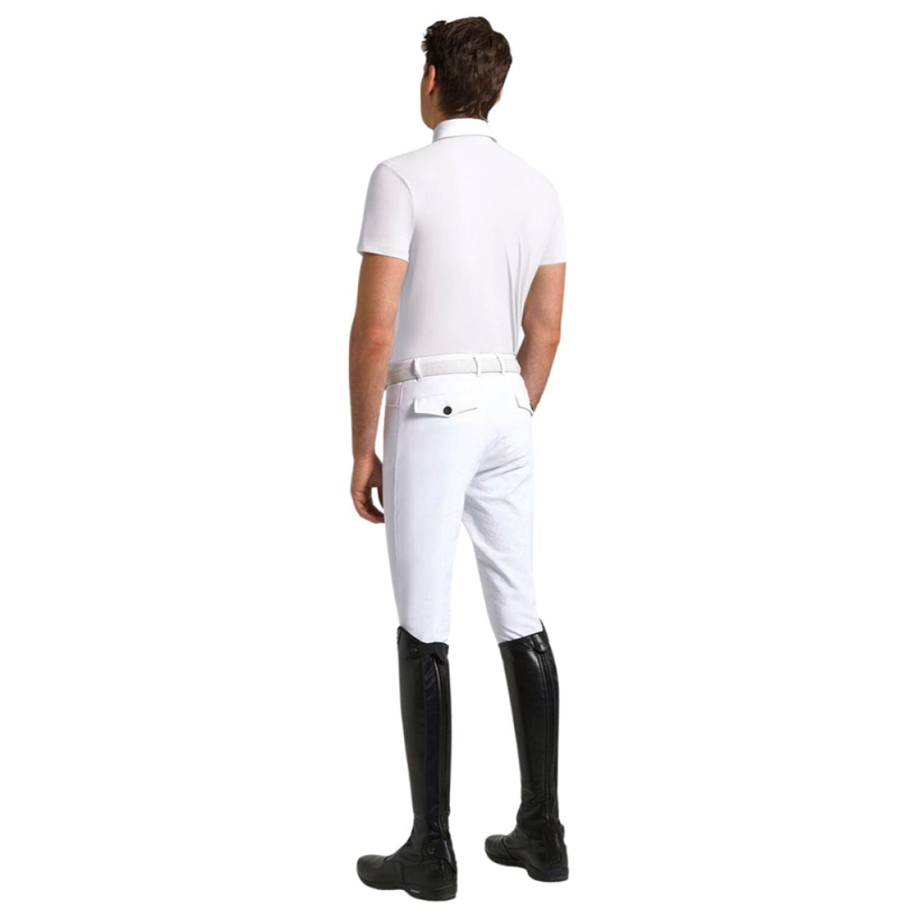 CAVALLERIA TOSCANA Camicia Da Concorso Uomo Jersey Zip CAU260JE022 BIANCO 