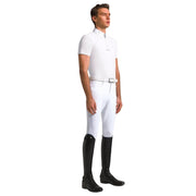 CAVALLERIA TOSCANA Camicia Da Concorso Uomo Jersey Zip CAU260JE022 BIANCO 