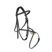 CWD CWD TESTIERA CUOIO C/RICAMO+REDINI GOMMA CWD Nero testiera per filetto con redini 09CWBR08FHSP+RE04HSP 09CWBR08FHSP+RE04HSP NERO 