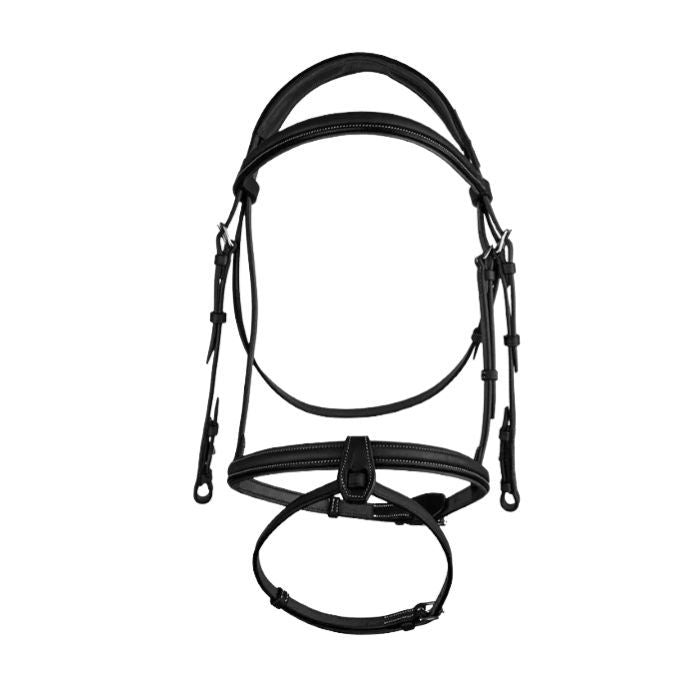 CWD CWD TESTIERA CUOIO+REDINI GOMMA CWD Nero testiera per filetto con redini 09CWBR08FH+RE04H 09CWBR08FH+RE04H NERO 