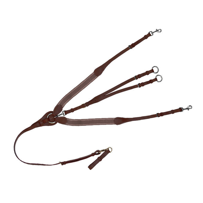 DASLO Pettorale in cuoio elastico a Y Daslo 09TA1193795 MARRONE 