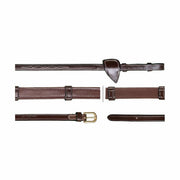 DYON DY'ON 5/8 HUNTER REINS WITH 7 LEATHER LOOPS D COLLECTION Marrone REDINI DY05G BROWN 