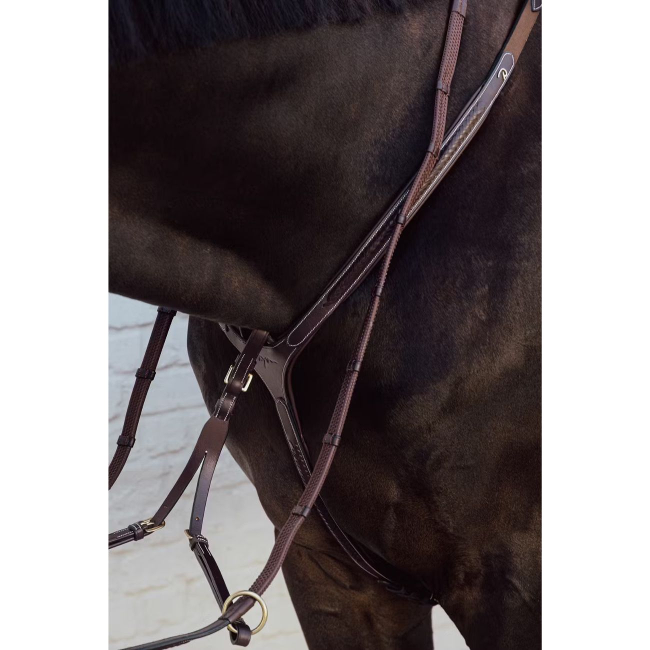 DYON DY'ON PLAITED BRIDGE BREASTPLATE Marrone PETTORALI DY06H BROWN 