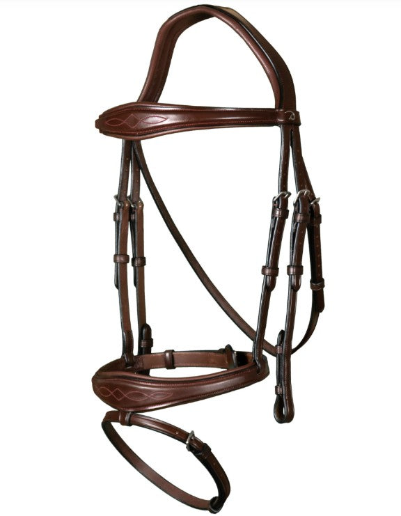DYON DY'ON ANATOMIC FLASH NOSEBAND BRIDLE NEW ENGLISH COLLECTION Marrone BRIGLIE NEABAB BROWN 